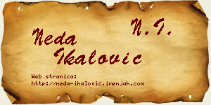 Neda Ikalović vizit kartica